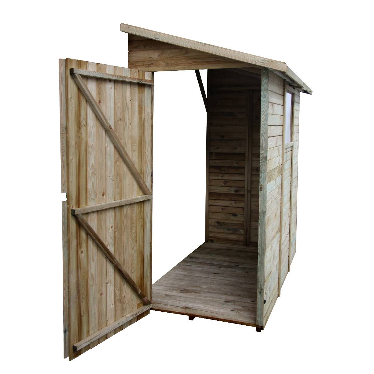 Abri de rangement adossé en bois 2,63 m² Elisa - Cémonjardin - Image 3