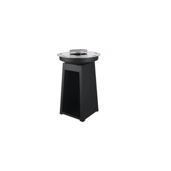 Barbecue charbon - Little Balance - Baroudeur Brasero - Noir - Plaque de cuisson acier inoxydable Ø 60 cm - Image 1
