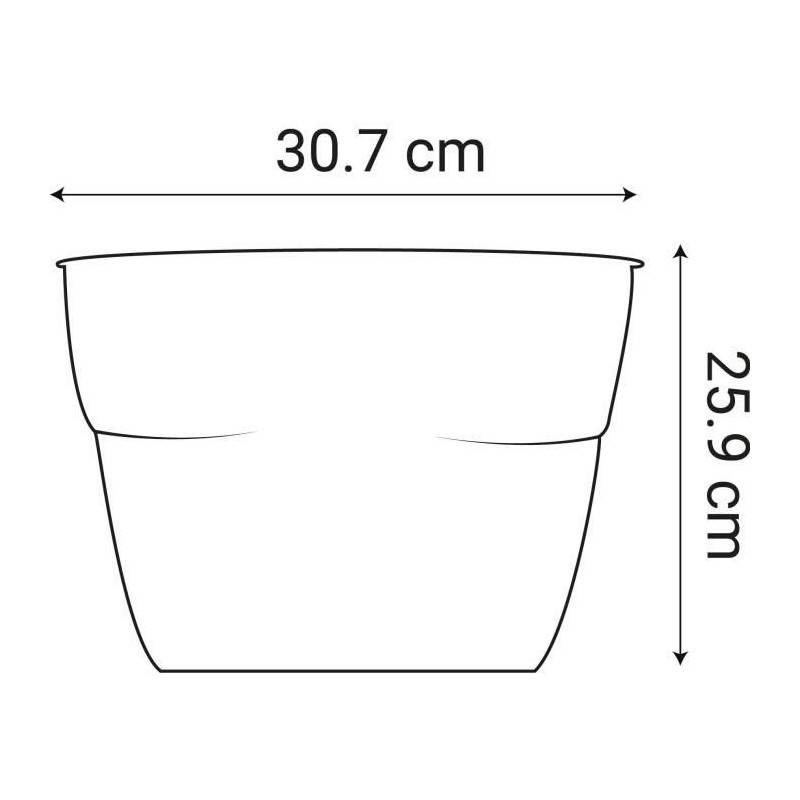 EDA Plastiques - Eda Jardiniere Basse Osaka 38 L - Avec Barre Métallique De Renfort - 77,3 X 30,7 X H.25,9 Cm - Vert Laurier - Imagen 2