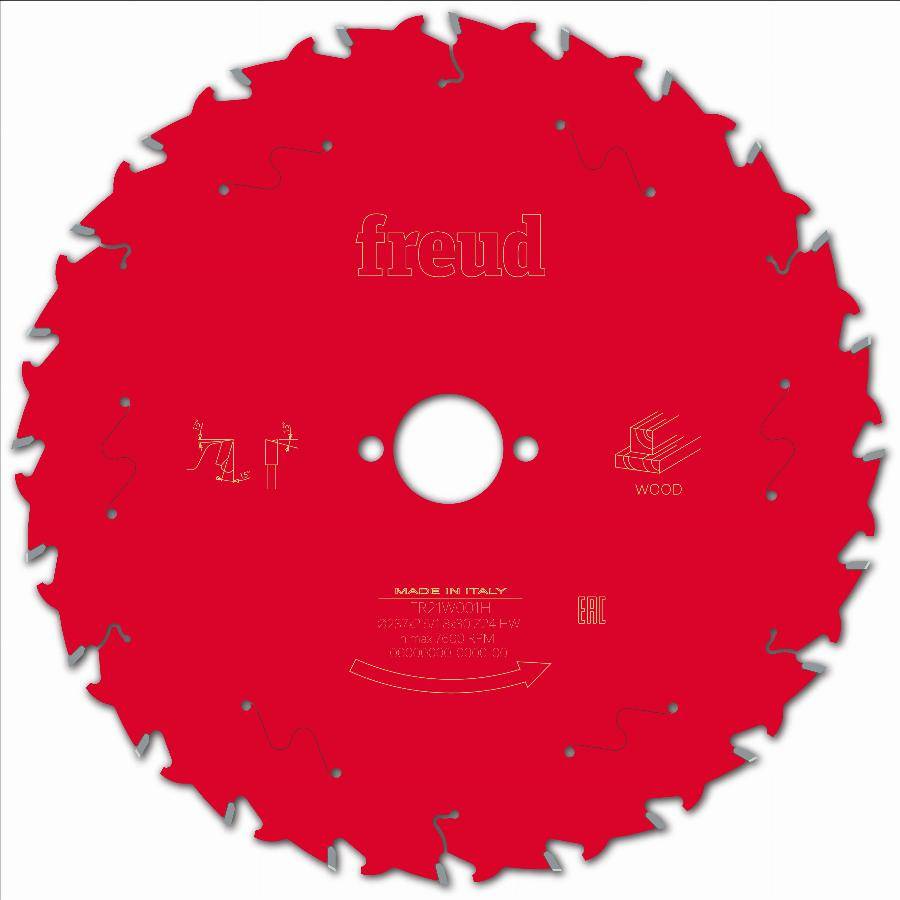 Lame pour scie circulaire portative FREUD - Ø237 2,5/1,8 AL30 Z24 BA 15° - F03FS09737 -FR21W001H