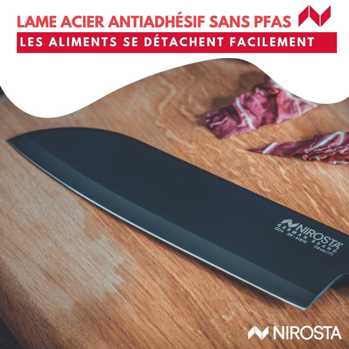 Couteau Santoku 31 cm Nirosta Flow - Image 5