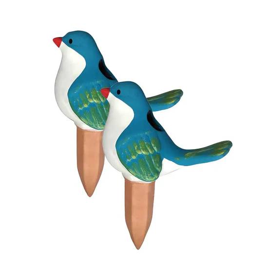 Autre - Piquets arroseurs oiseaux terre cuite 120ml 16x10x7,5cm - Lot de 2 - Image 1