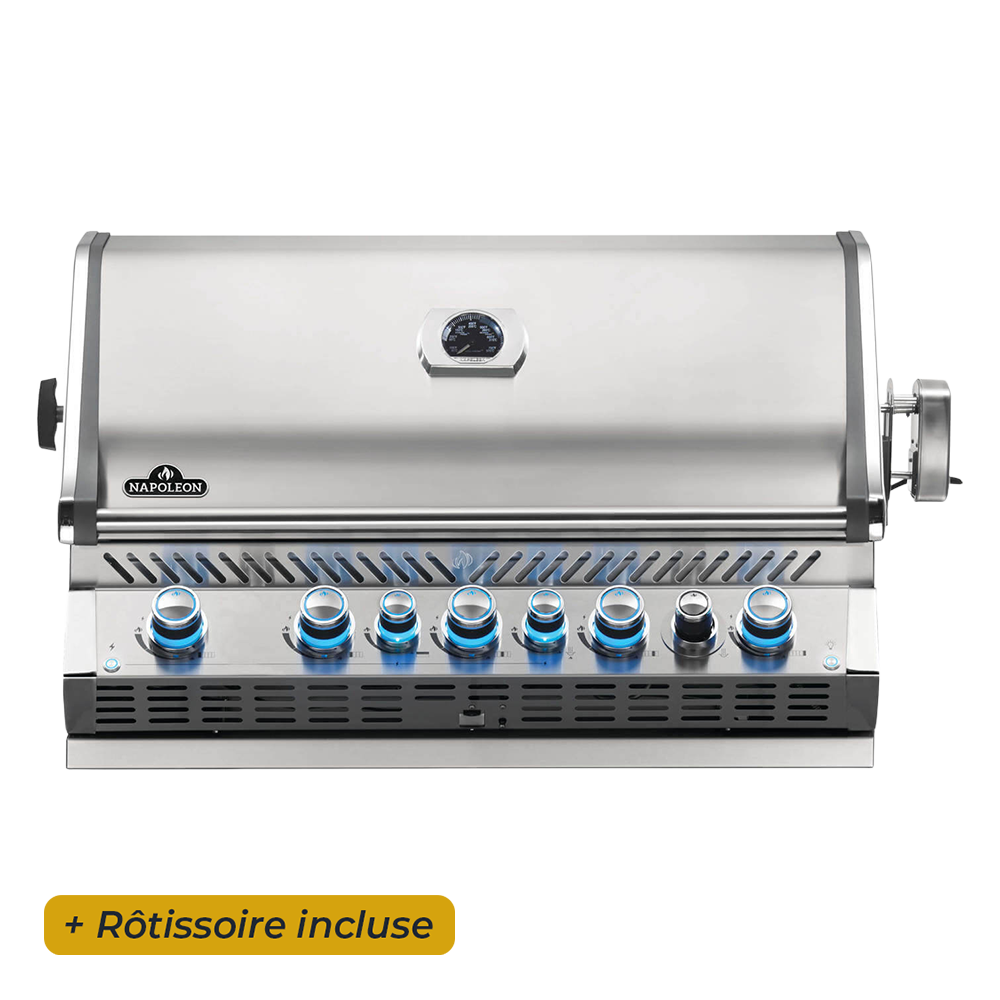 Napoleon - Pack Barbecue à gaz encastrable Prestige PRO 665 - Inox + Plusieurs accessoires de cuisson - Image 1