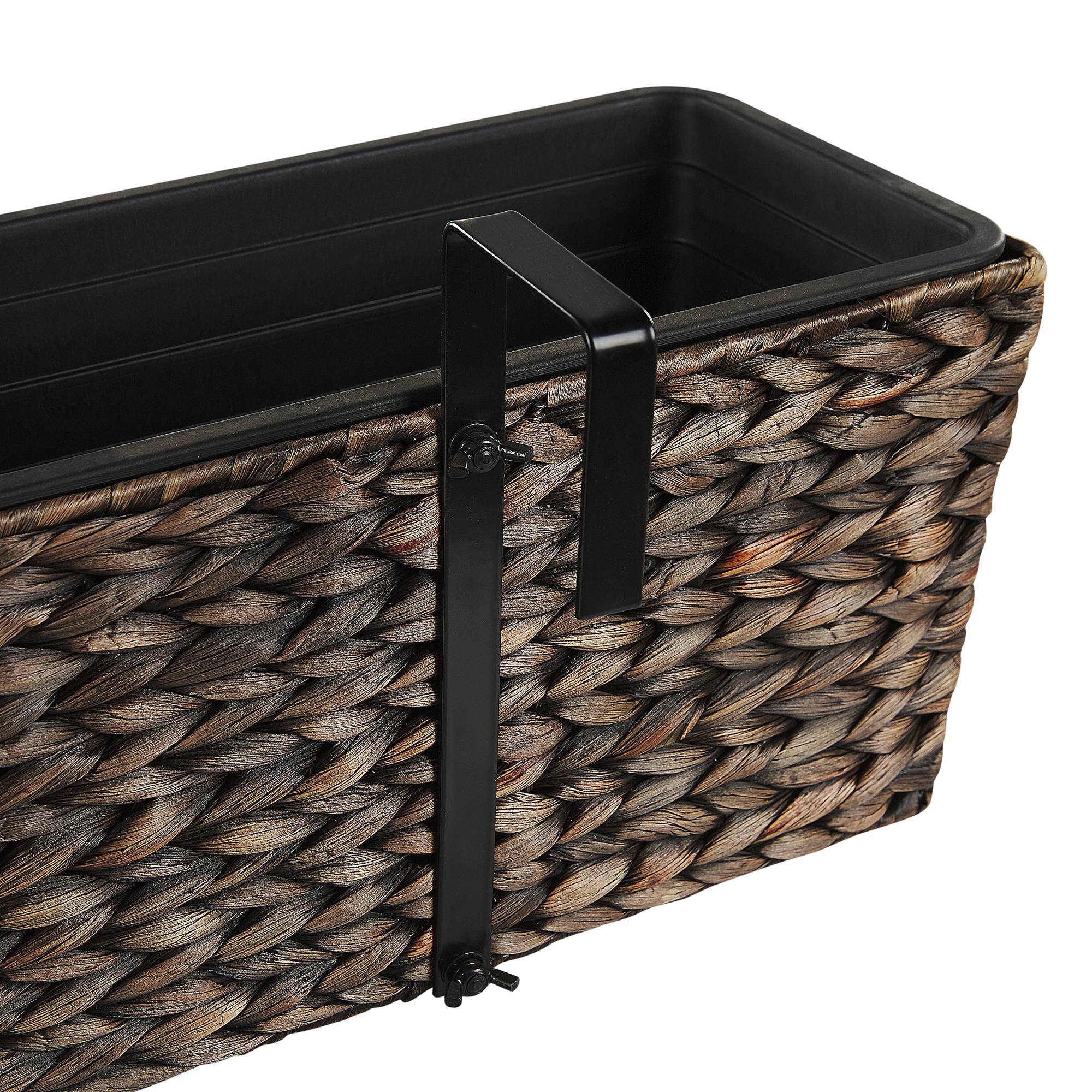 Beliani - Jardinière Pot de Fleurs Rectangulaire de Type Panier en Fibres Naturelles Idéal pour Balcon Terrasse ou Jardin Boho (Bohème) et Campagne Beliani - Imagen 5