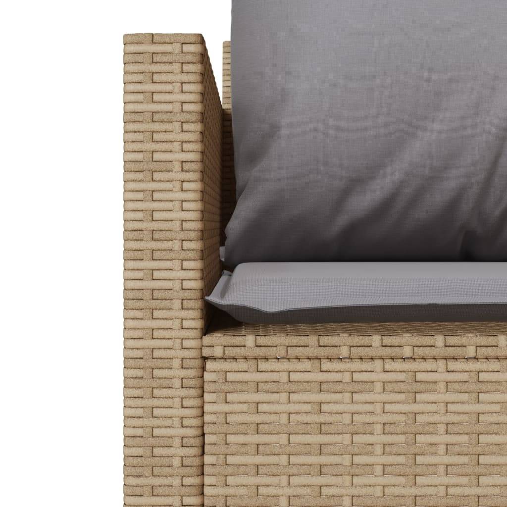 Petit Salon de Jardin 3 Pièces Beige pour Balcon avec 2 Fauteuils et Repose-Pieds/Table Basse – ComfortXL Outdoor Living - Image 6