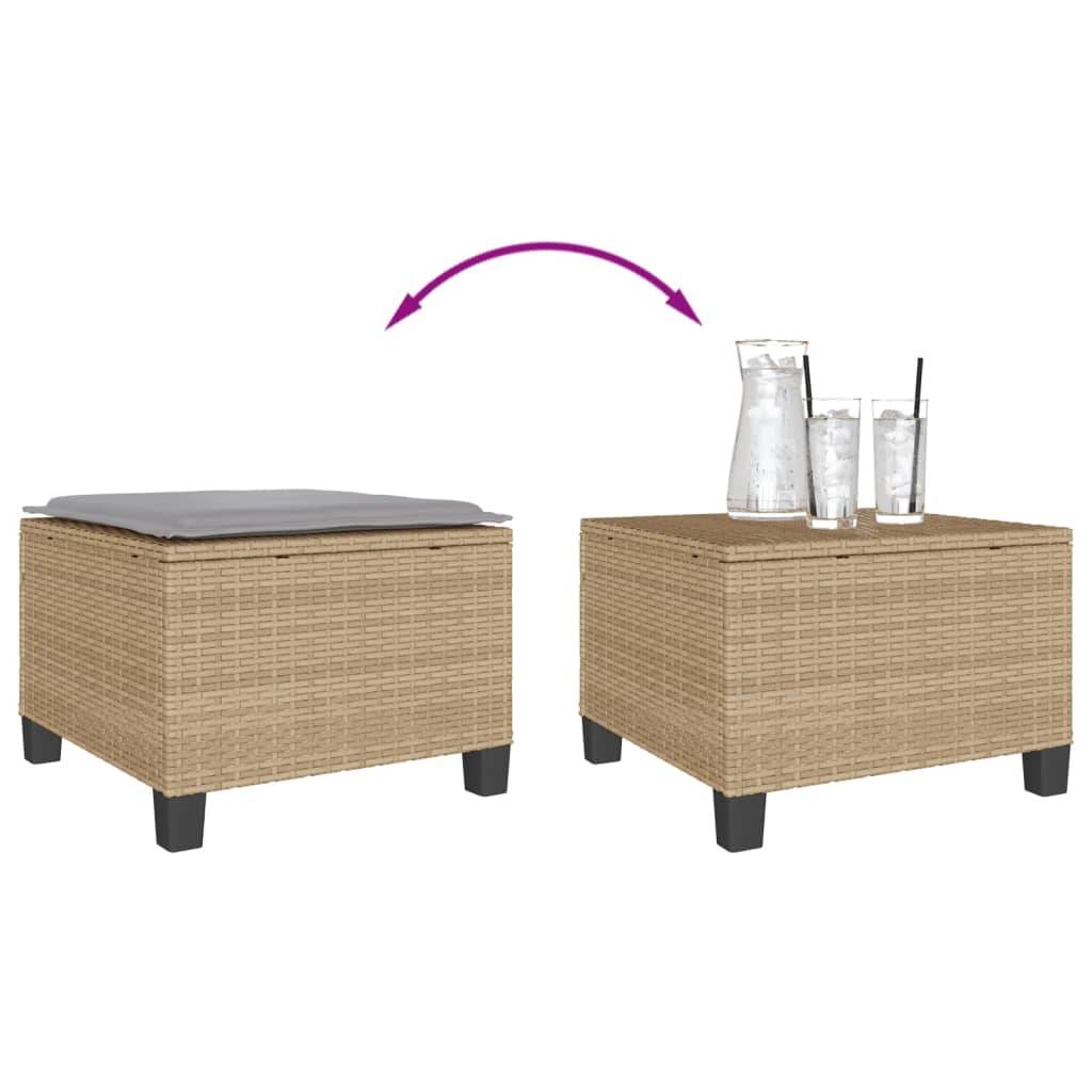 Petit Salon de Jardin 3 Pièces Beige pour Balcon avec 2 Fauteuils et Repose-Pieds/Table Basse – ComfortXL Outdoor Living - Image 9