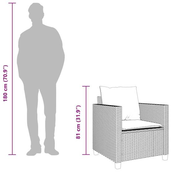 Petit Salon de Jardin 3 Pièces Beige pour Balcon avec 2 Fauteuils et Repose-Pieds/Table Basse – ComfortXL Outdoor Living - Image 3