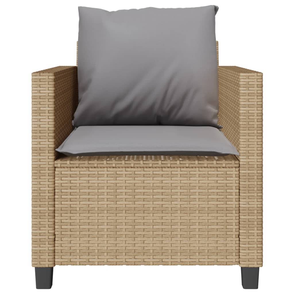 Petit Salon de Jardin 3 Pièces Beige pour Balcon avec 2 Fauteuils et Repose-Pieds/Table Basse – ComfortXL Outdoor Living - Image 5