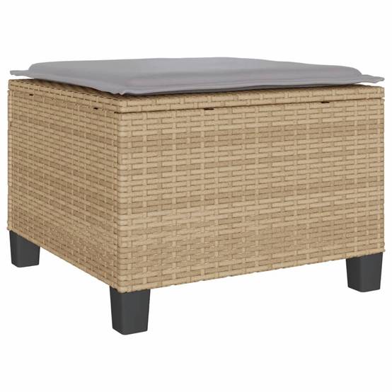 Petit Salon de Jardin 3 Pièces Beige pour Balcon avec 2 Fauteuils et Repose-Pieds/Table Basse – ComfortXL Outdoor Living - Image 7
