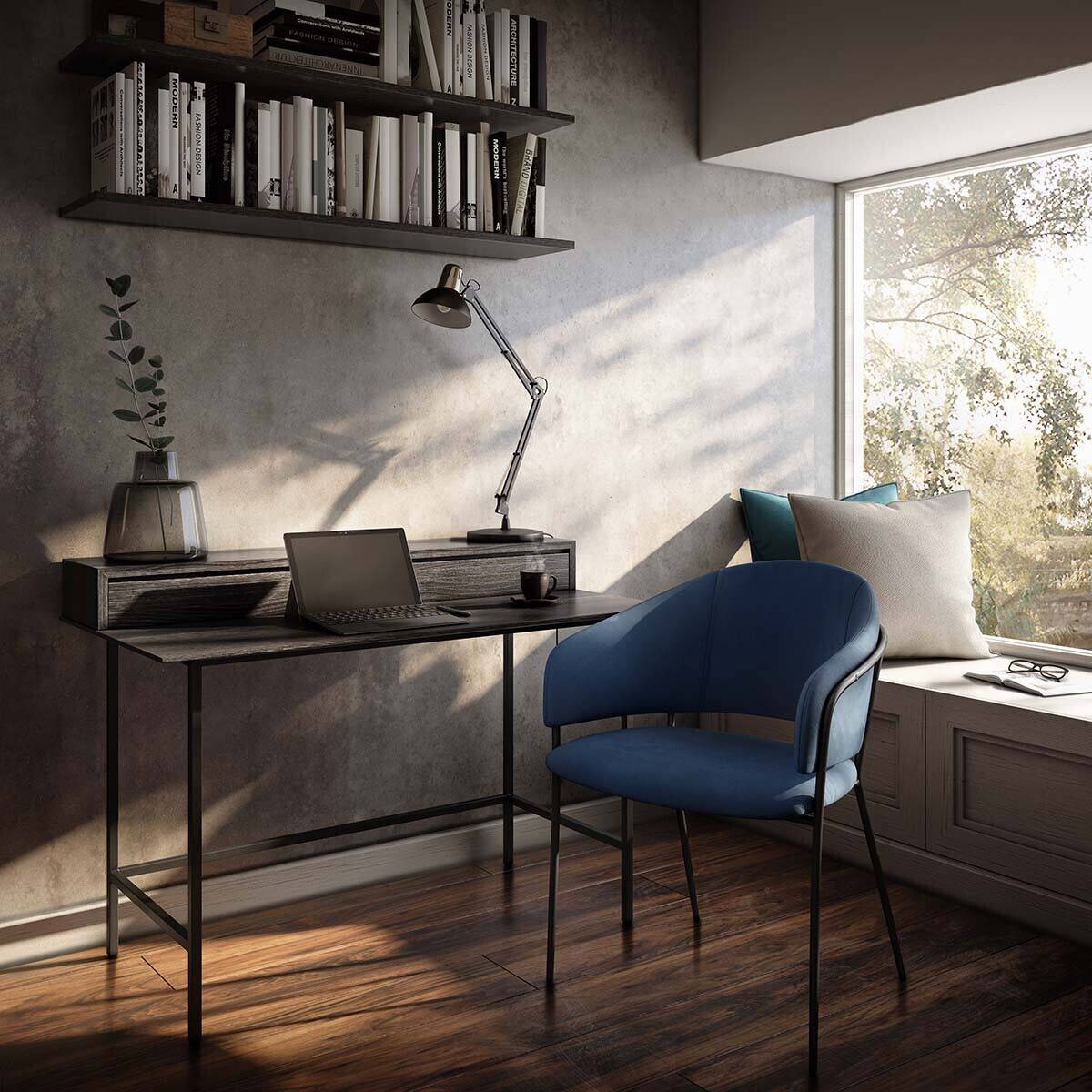 Atmosphera - Coussin "LILOU" coton bleu 55x55cm - Atmosphera Créateur d'intérieur - Imagen 1