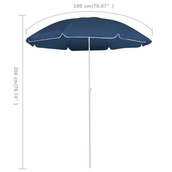 Maison Chic - Parasol de jardin - Parasol d'extérieur avec mât en acier bleu 180 cm P942 - Image 5