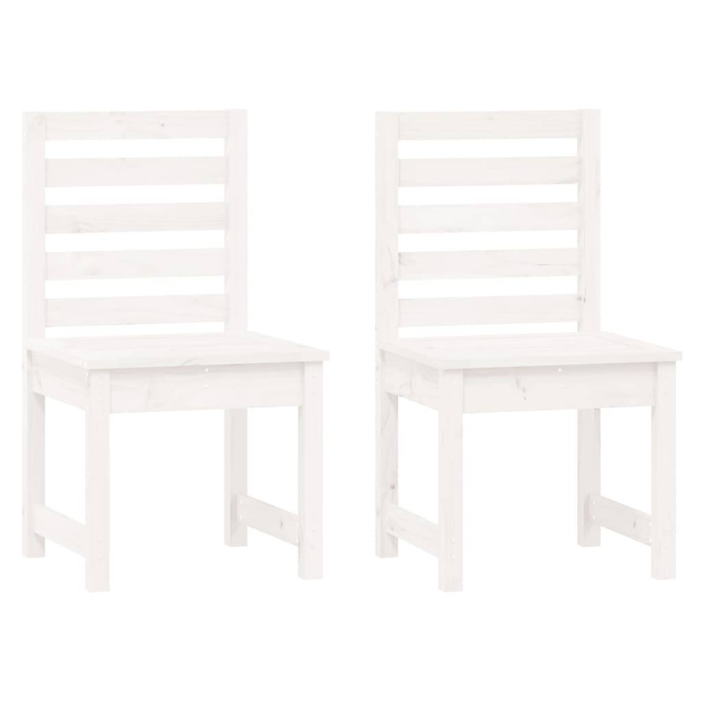 Vidaxl - Ensemble de bistrot de jardin 3 pcs-Salons de jardin blanc bois de pin massif 803873 - Image 5