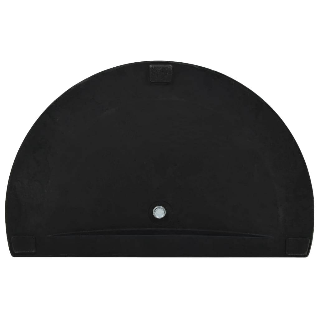 Maison Chic - Base de parasol - support demi-rond de parasol Polyrésine 9 kg Noir - Image 5