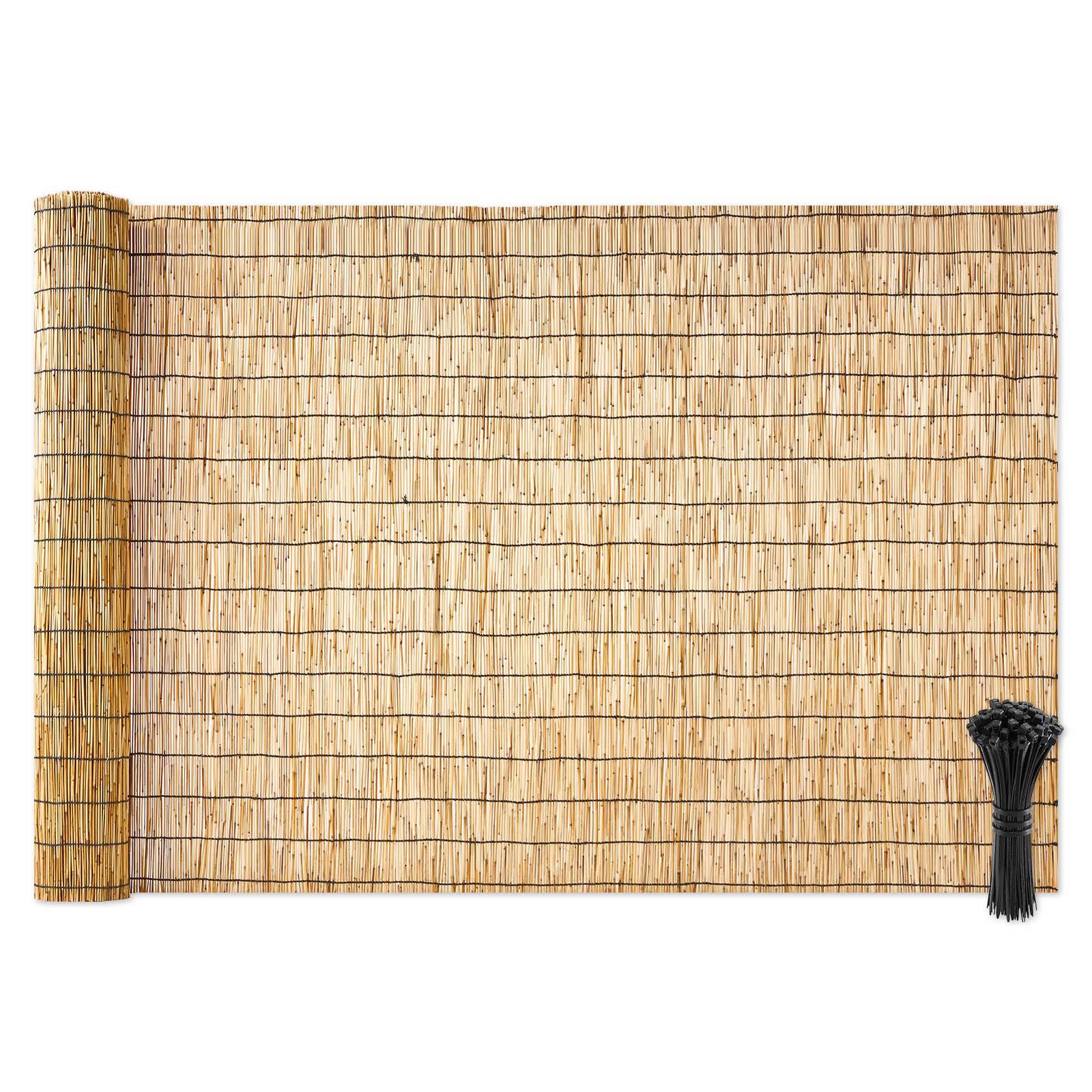 Vevor - VEVOR Canisse Roseau Naturel 5x1,2m, Brise-vue Balcon Terrasse, Separation Jardin, Attaches Noires
