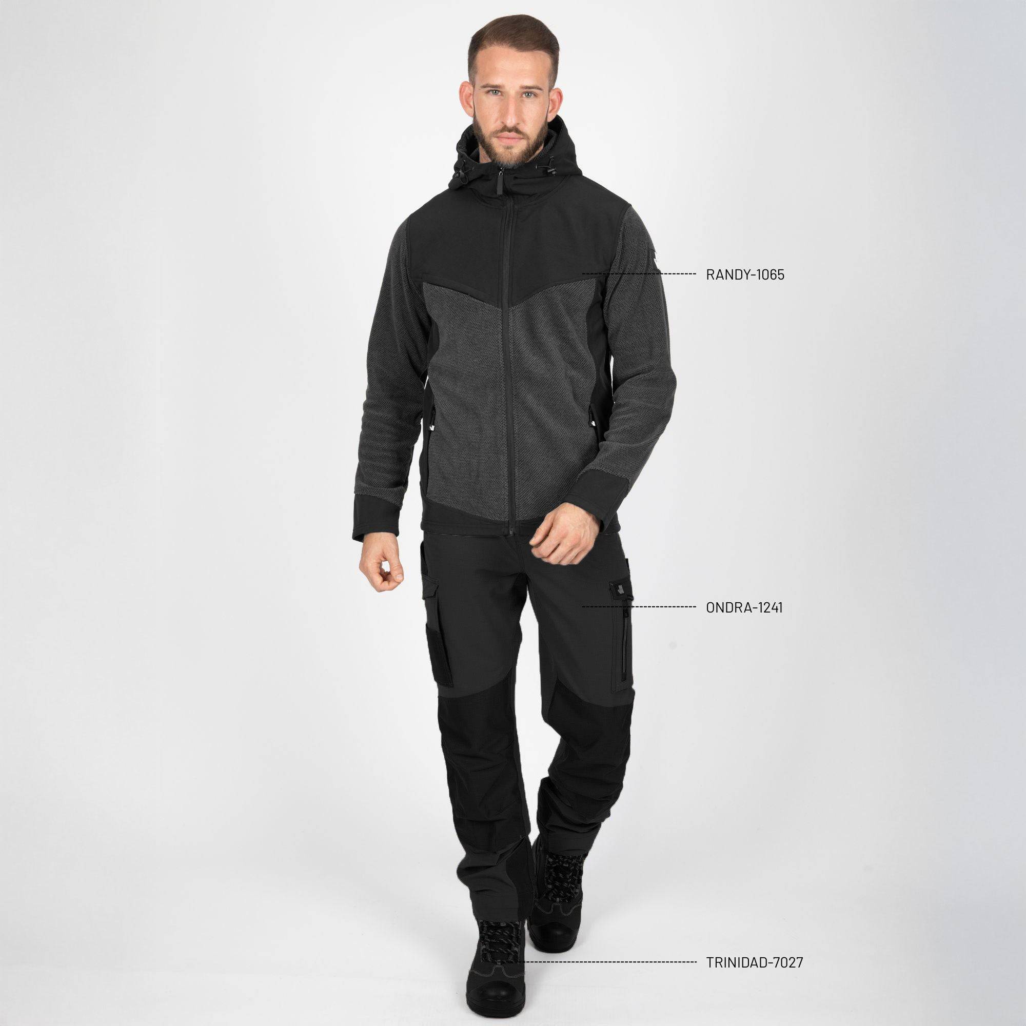 Nineworths - RANDY - GILET DE TRAVAIL - 1065 | Anthracite - Image 2