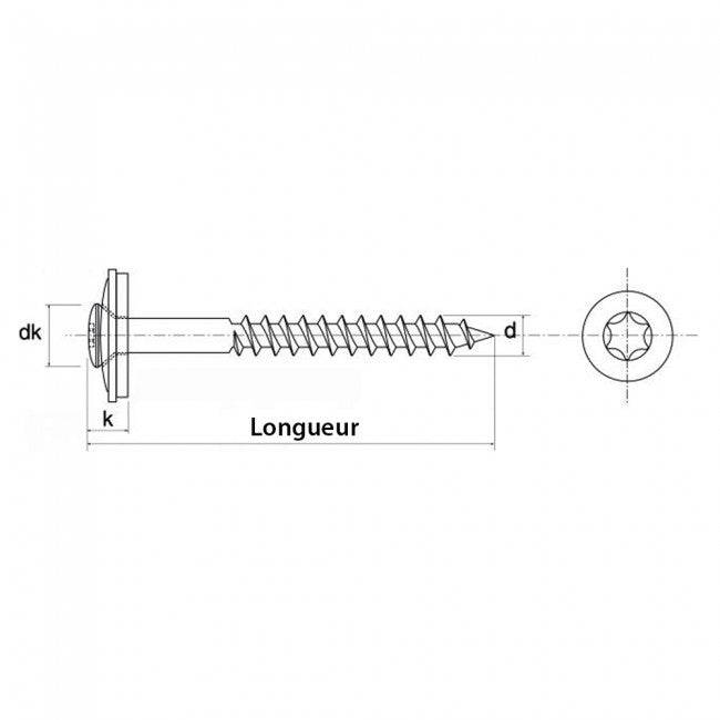 Norfix - 200 Vis bois inox A2 NORFIX11166 cuivrée Norfix - Imagen 3