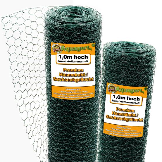 160 grillage à maille hexagonale, grillage de clôture pour lapins, grillage de clôture pour lièvres, vert, grillage pour clapiers à lapins 100 cm - Image 1