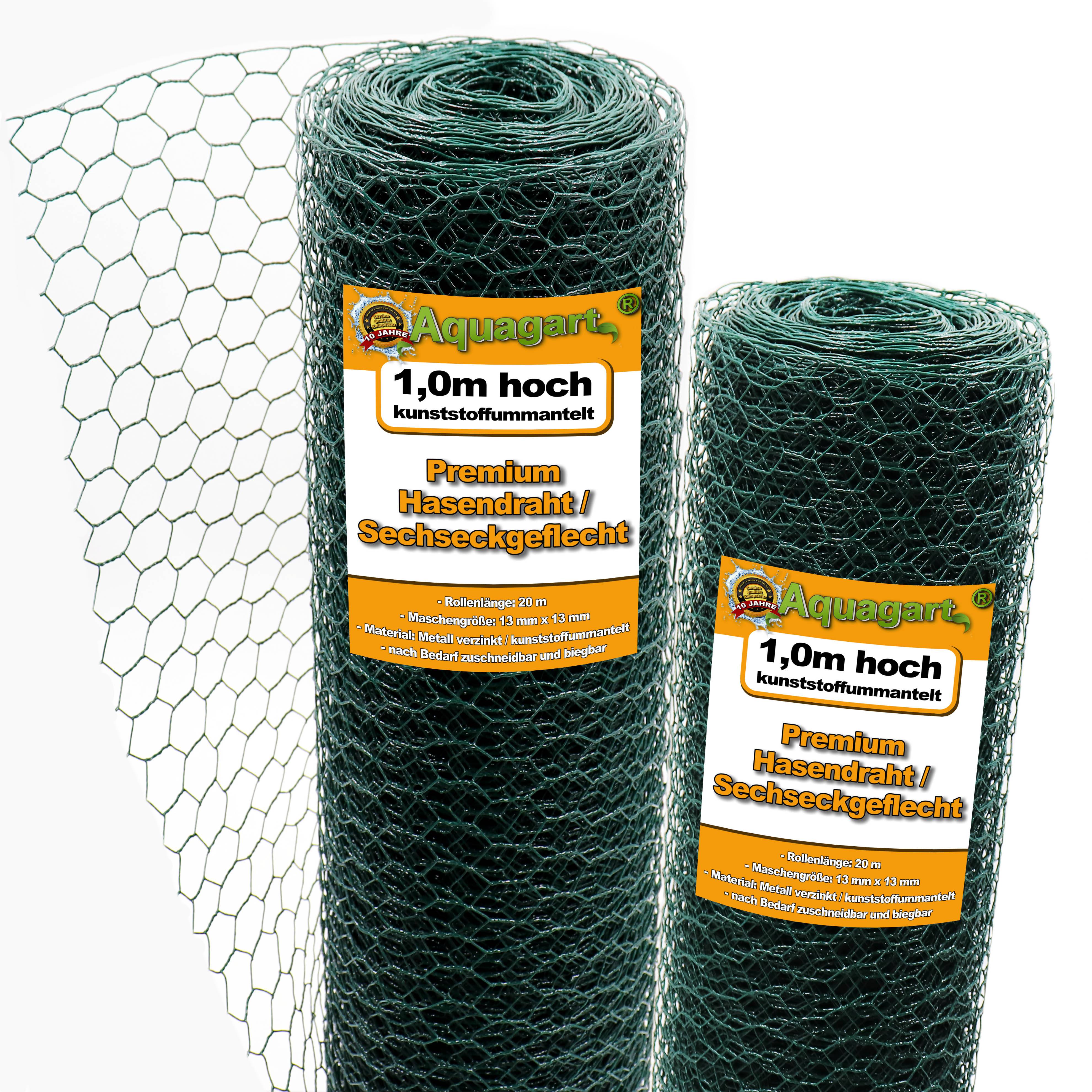 160 grillage à maille hexagonale, grillage de clôture pour lapins, grillage de clôture pour lièvres, vert, grillage pour clapiers à lapins 100 cm - Image 1