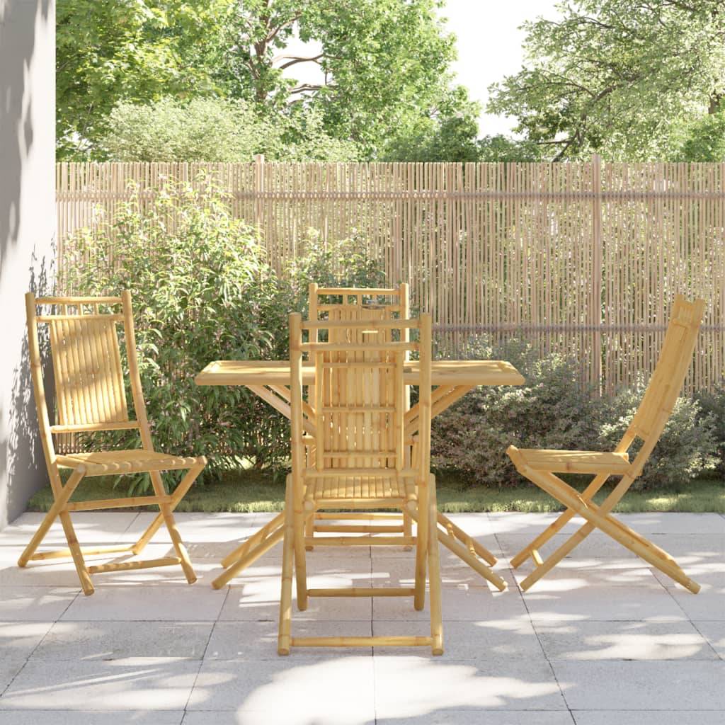 Vidaxl - Ensemble à manger de jardin 5 pcs bambou vidaXL 3278528 - Image 1