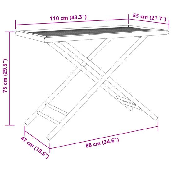 Vidaxl - Ensemble à manger de jardin 5 pcs bambou vidaXL 3278528 - Image 4