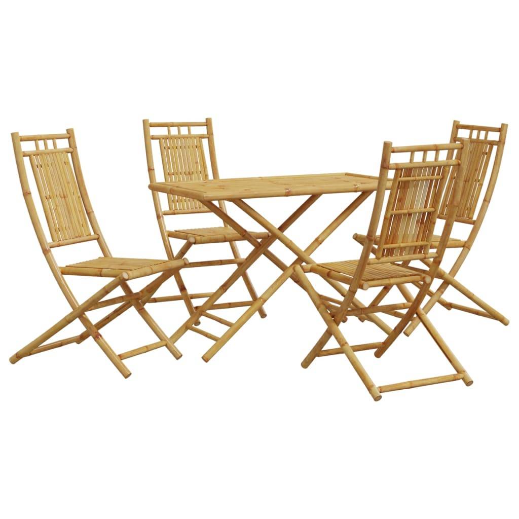 Vidaxl - Ensemble à manger de jardin 5 pcs bambou vidaXL 3278528 - Image 2