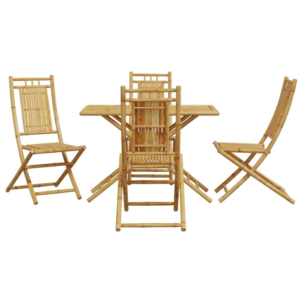 Vidaxl - Ensemble à manger de jardin 5 pcs bambou vidaXL 3278528 - Image 9