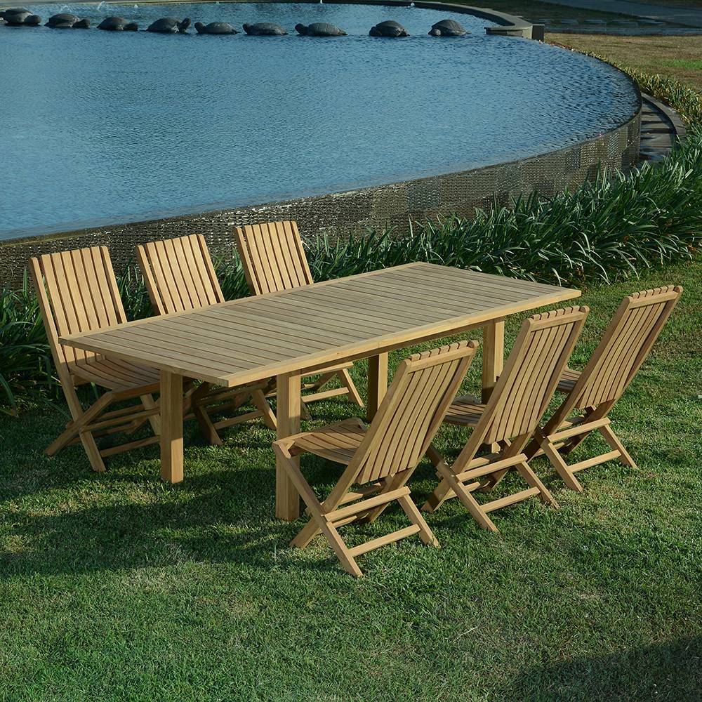 Salon de jardin teck massif Kythira, 6 places - TECK'Attitude - Imagen 5