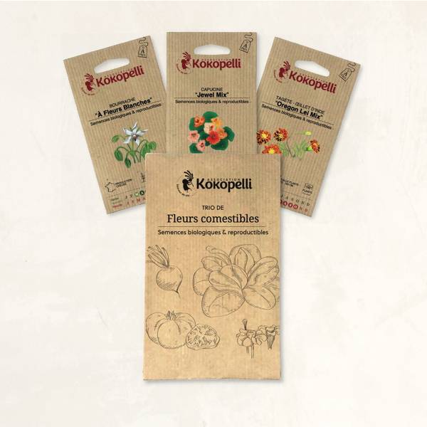 Fleurs comestibles - 3 sachets de graines bio à semer - Imagen 2