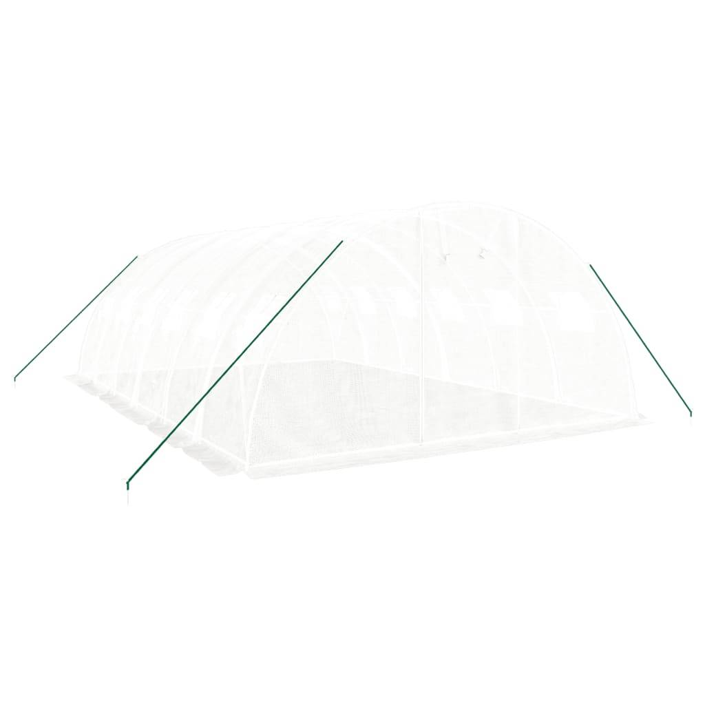 Serre de jardin 24m² - Serre de culture avec cadre en acier blanc 6x4x2 m MAISON CHIC - Image 3