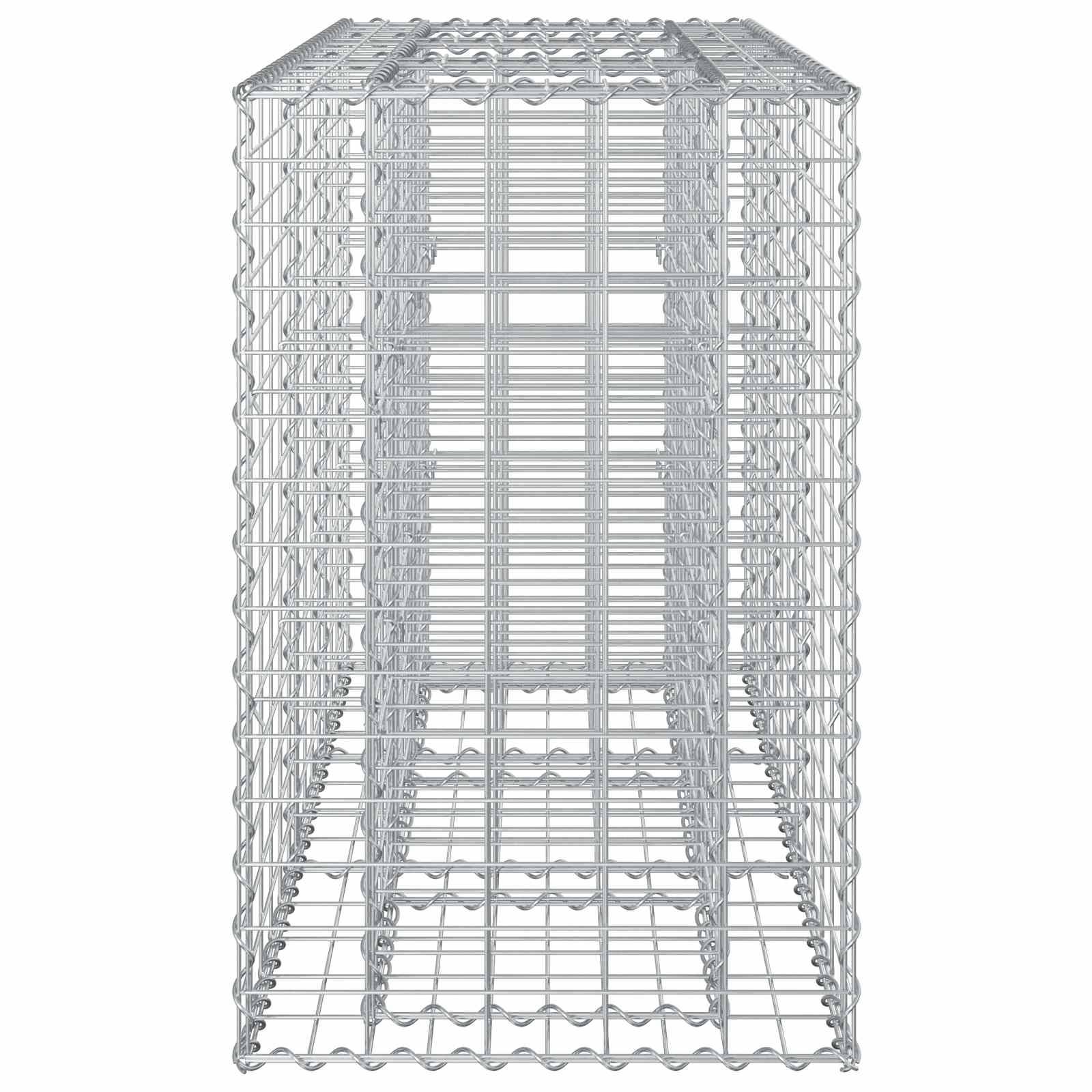 PANGIVO - Lit surélevé gabion Acier galvanisé Argenté 130 x 50 x 80 cm - PANGIVO - Image 7