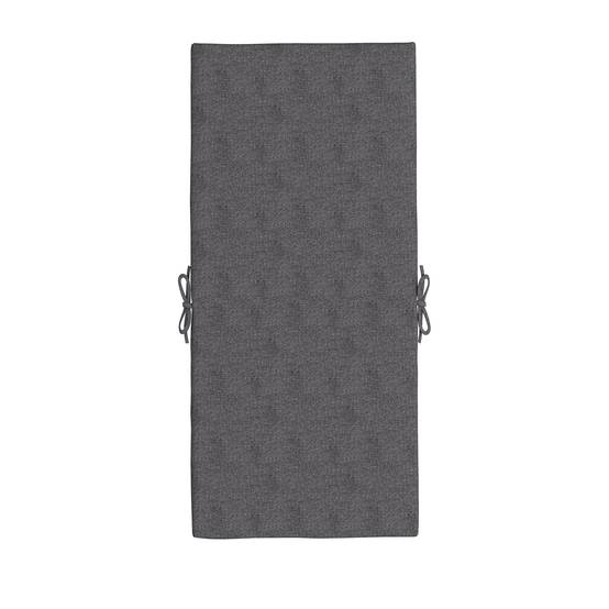 ComfortXL - Lot 2 coussins fauteuil jardin tissu polyester extérieur avec attaches 112x51cm gris foncé - ComfortXL Outdoor Living - Image 9