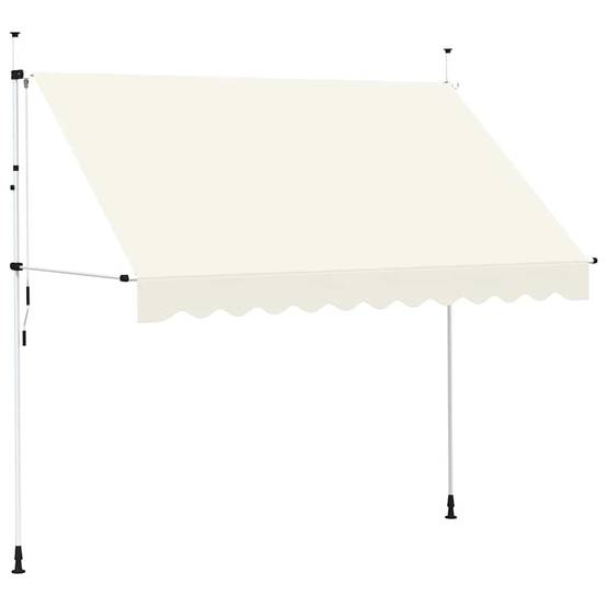 Auvent de Balcon Manuel et Rétractable en Acier Robuste pour Jardin Crème 300 cm – ComfortXL Outdoor Living - Image 2