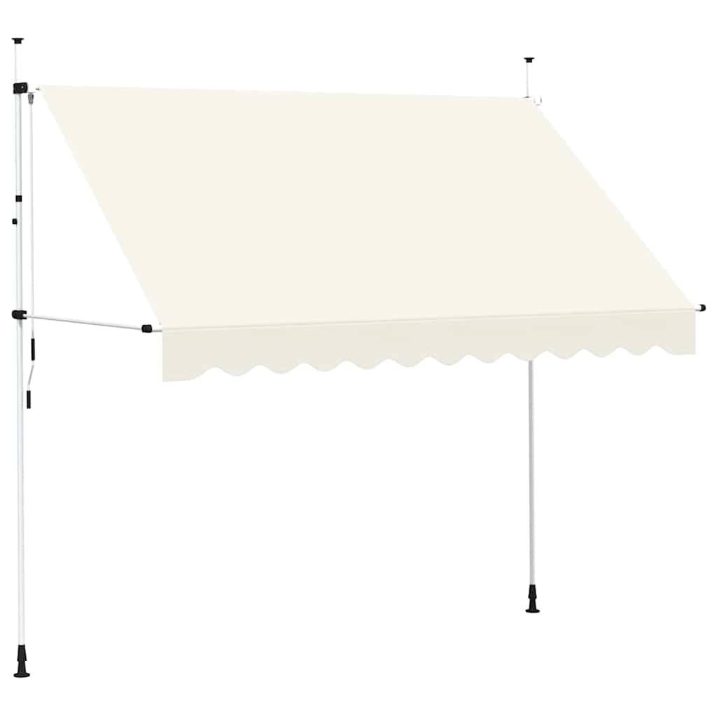Auvent de Balcon Manuel et Rétractable en Acier Robuste pour Jardin Crème 300 cm – ComfortXL Outdoor Living - Image 2