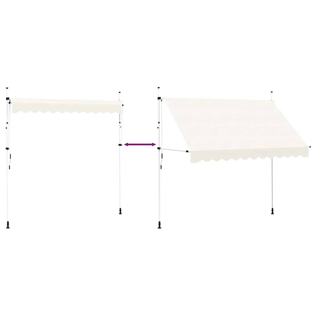 Auvent de Balcon Manuel et Rétractable en Acier Robuste pour Jardin Crème 300 cm – ComfortXL Outdoor Living - Image 6