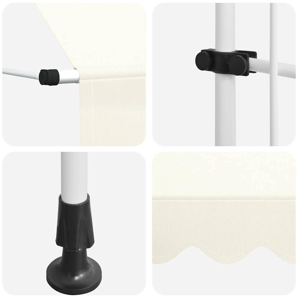 Auvent de Balcon Manuel et Rétractable en Acier Robuste pour Jardin Crème 300 cm – ComfortXL Outdoor Living - Image 7
