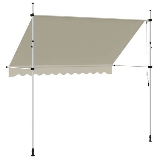 Auvent de Balcon Manuel et Rétractable en Acier Robuste pour Jardin Crème 300 cm – ComfortXL Outdoor Living - Image 5