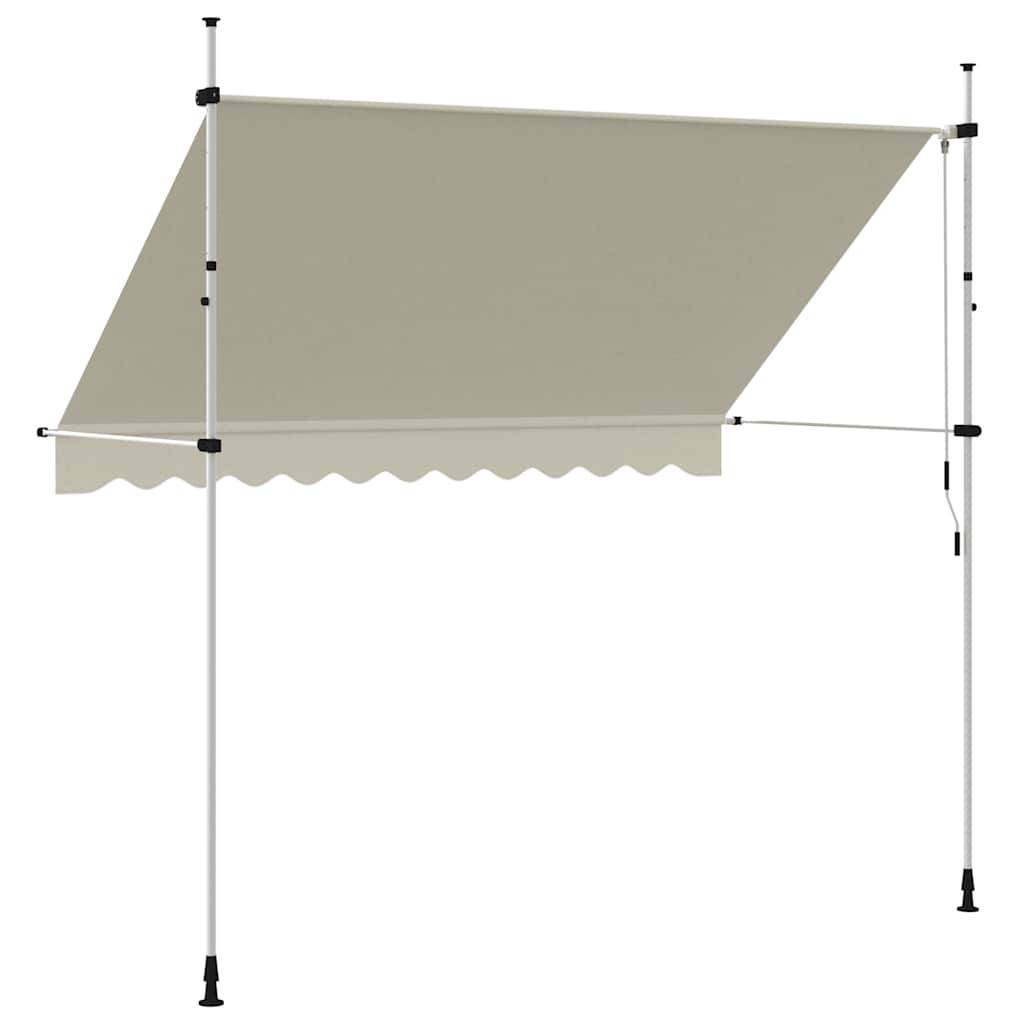 Auvent de Balcon Manuel et Rétractable en Acier Robuste pour Jardin Crème 300 cm – ComfortXL Outdoor Living - Image 5