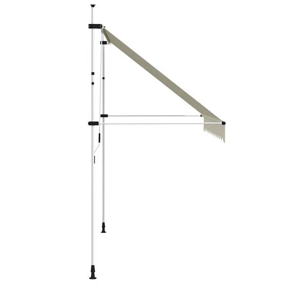 Auvent de Balcon Manuel et Rétractable en Acier Robuste pour Jardin Crème 300 cm – ComfortXL Outdoor Living - Image 4
