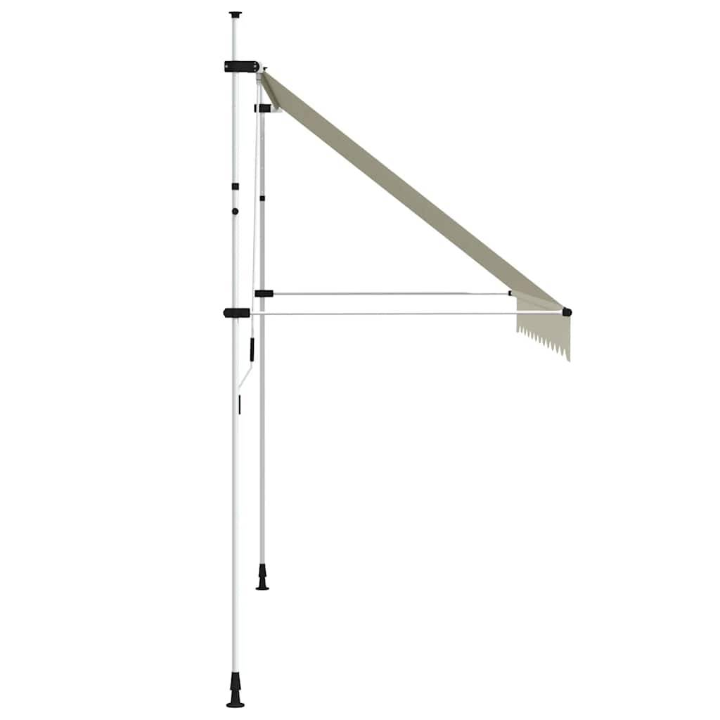 Auvent de Balcon Manuel et Rétractable en Acier Robuste pour Jardin Crème 300 cm – ComfortXL Outdoor Living - Image 4