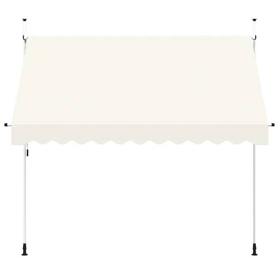 Auvent de Balcon Manuel et Rétractable en Acier Robuste pour Jardin Crème 300 cm – ComfortXL Outdoor Living - Image 3