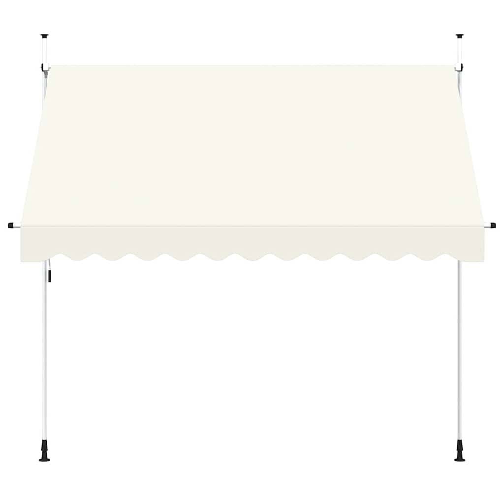 Auvent de Balcon Manuel et Rétractable en Acier Robuste pour Jardin Crème 300 cm – ComfortXL Outdoor Living - Image 3