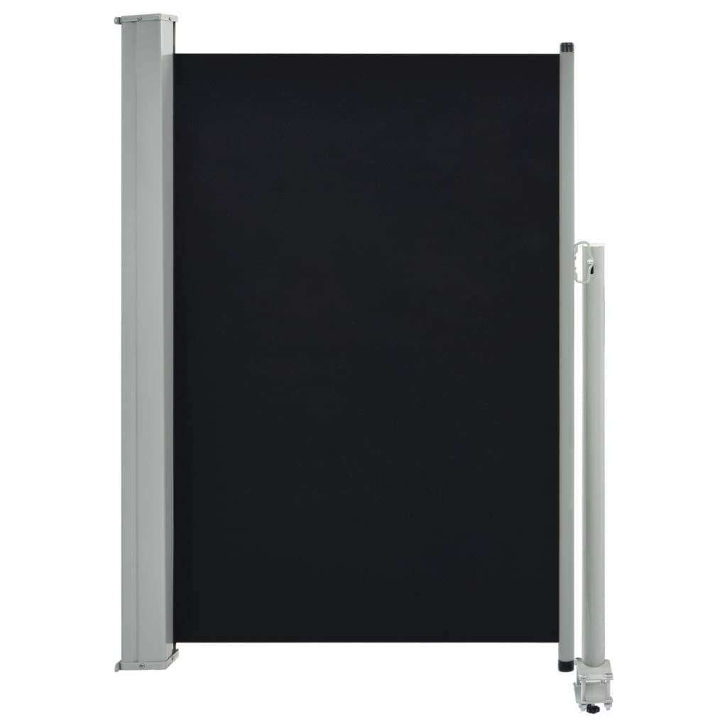 Helloshop26 - Auvent paravent store brise-vue latéral rétractable de patio jardin terrasse balcon protection visuelle écran 120 x 300 cm noir - Imagen 1