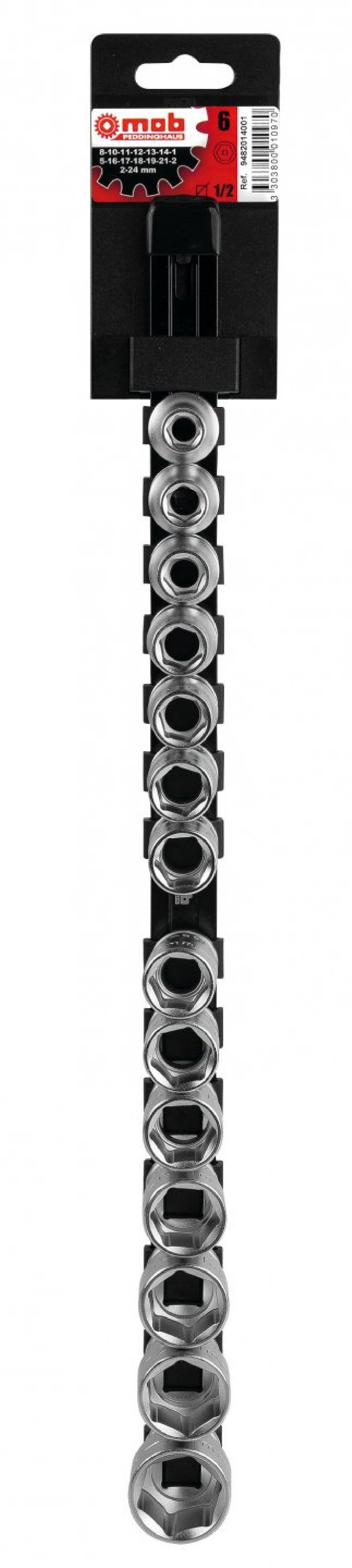 Racks de douilles 1/2'' 14 pièces 6 pans - MOB - Image 1