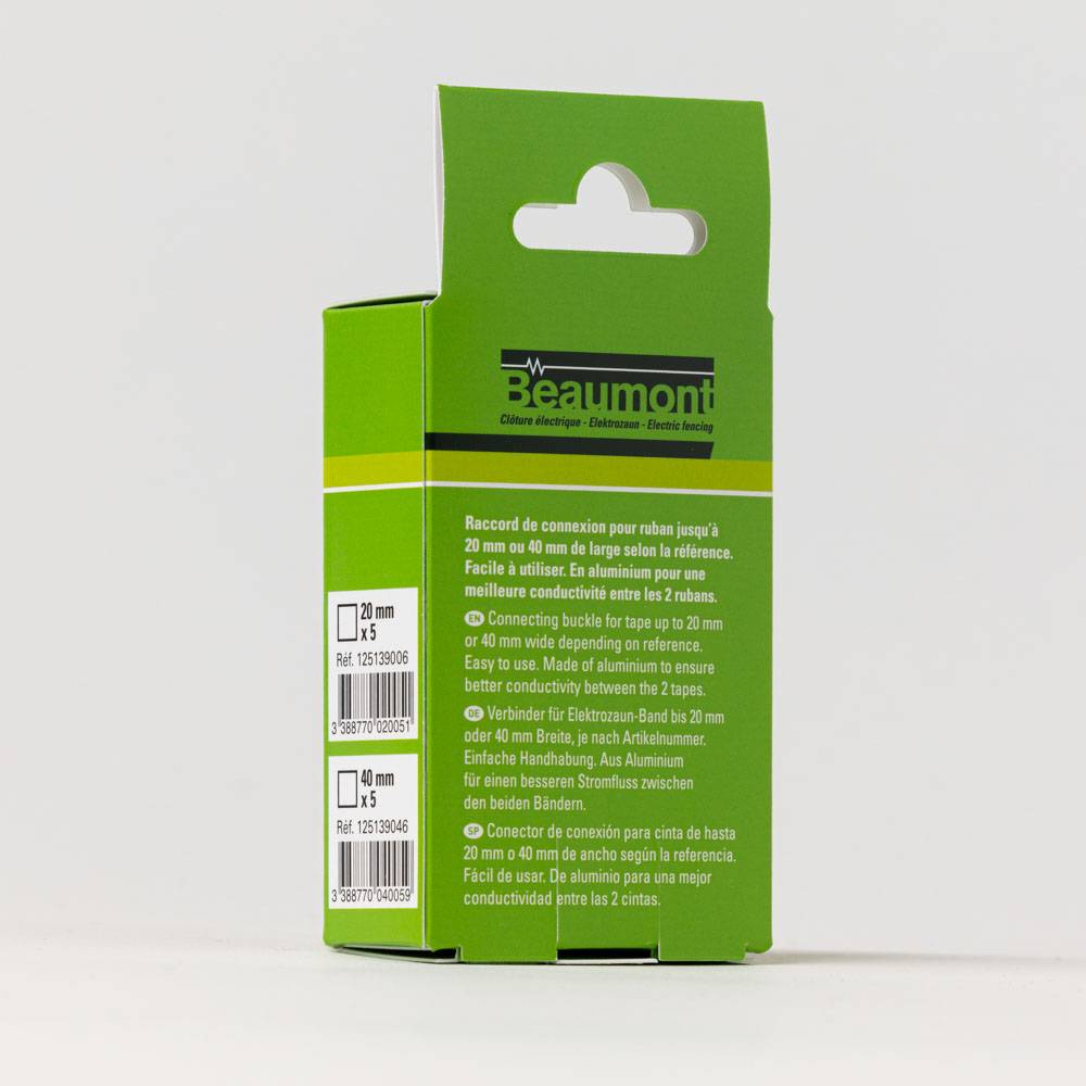 Beaumont - 5 Raccords en aluminium pour ruban 20 mm BEAUMONT - Imagen 5