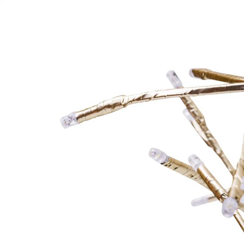 Lotti - Boule lumineuse TWIGBall ø35cm 120 LED blanc chaud, métal champagne, lumière fixe IP44 – Lotti - Image 5
