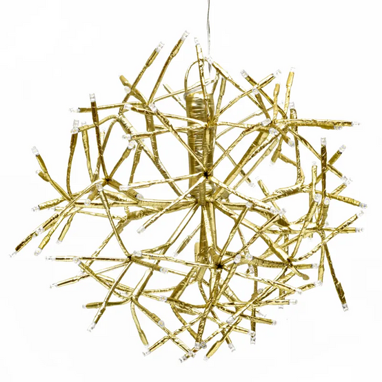 Lotti - Boule lumineuse TWIGBall ø35cm 120 LED blanc chaud, métal champagne, lumière fixe IP44 – Lotti - Image 9