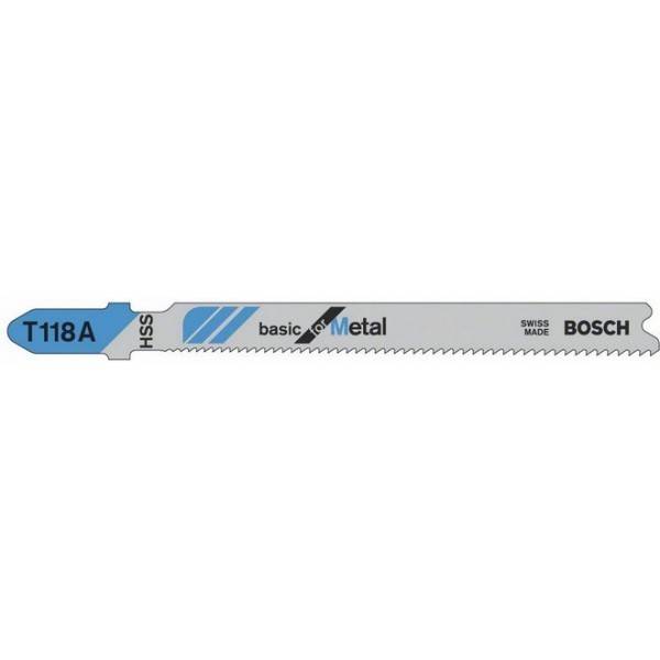 Bosch - Carte de 5 Lames Métal BOSCH HSS Ondulee Fraisée T118A - 2608631013 - Image 1