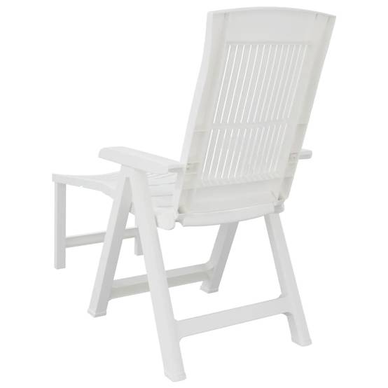 Bain de soleil - Transat - Chaise longue blanc plastique - MEUBLE PRO - Image 5
