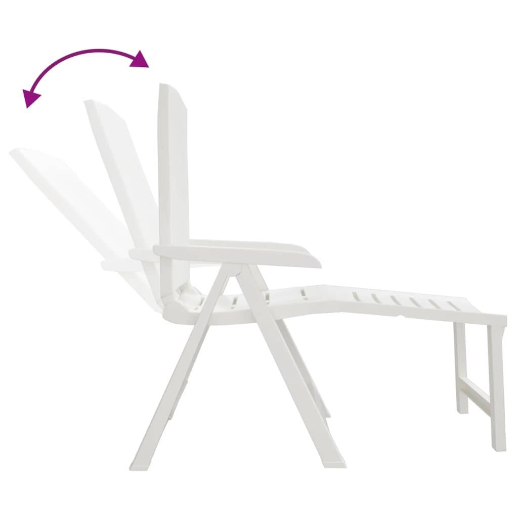 Bain de soleil - Transat - Chaise longue blanc plastique - MEUBLE PRO - Image 6