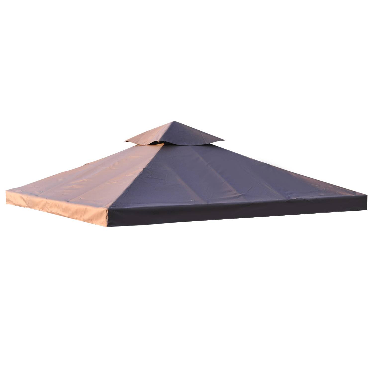 Outsunny - Toit de Rechange 3x3m pour Gazebo Pavillon Tonnelle Tente Jardin Toile Marron - Outsunny - Imagen 1
